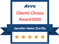 Avvo Clients' Choice Award 2023 | Jennifer Helen Zorrilla | 5 star